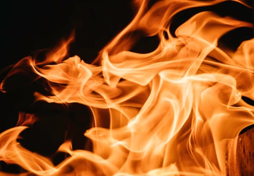 Blaze fire flame background and textured, orange and black