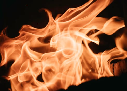 Blaze fire flame background and textured, orange and black