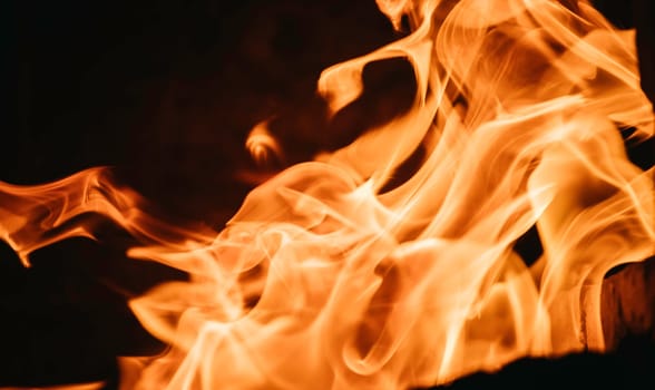 Blaze fire flame background and textured, orange and black