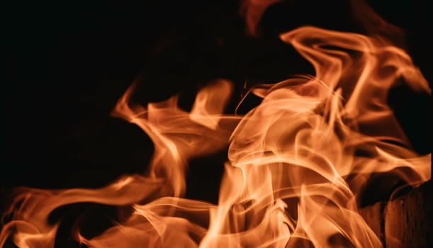 Blaze fire flame background and textured, orange and black