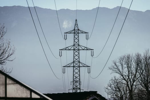 High voltage electricity power supply line