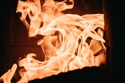 Blaze fire flame background and textured, orange and black