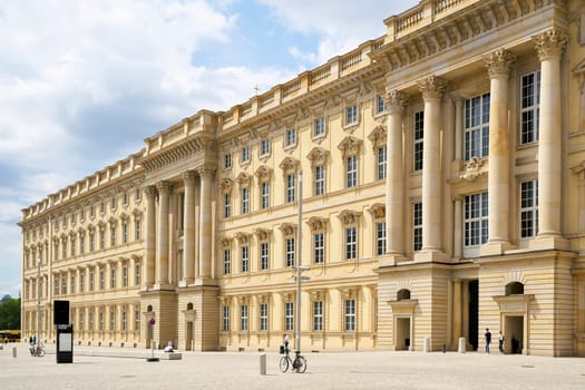 Facade of the newly built Humboldt Forum modeled on the historic city palace (Stadtschloss), which was located on the same site