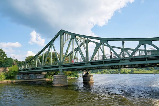 The Glienicke Bridge over the Havel River between Potsdam and Berlin, a symbol of German division