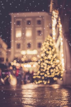 Christmas market in Salzburg, lights and city flair