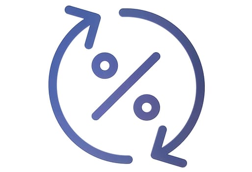black discount icon on a white background. vertical position of the photo.