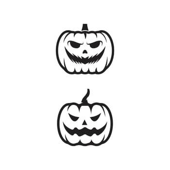 Pumpkin with smile for your design for the holiday Halloween. Vector illustration