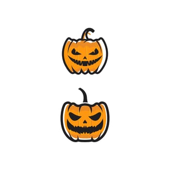 Pumpkin with smile for your design for the holiday Halloween. Vector illustration