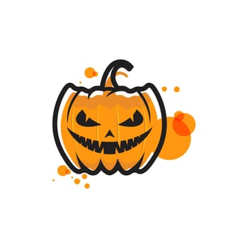 Pumpkin with smile for your design for the holiday Halloween. Vector illustration