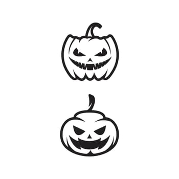 Pumpkin with smile for your design for the holiday Halloween. Vector illustration