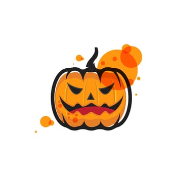 Pumpkin with smile for your design for the holiday Halloween. Vector illustration