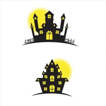 House halloween background vector illustration design template
