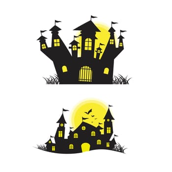 House halloween background vector illustration design template