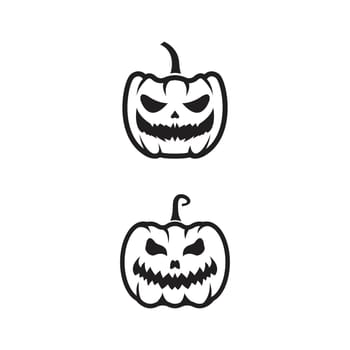 Pumpkin with smile for your design for the holiday Halloween. Vector illustration