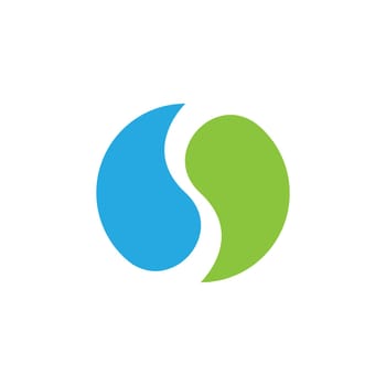 Yin yang Vector icon design illustration Template