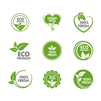 Green Tree leaf ecology nature element vector design