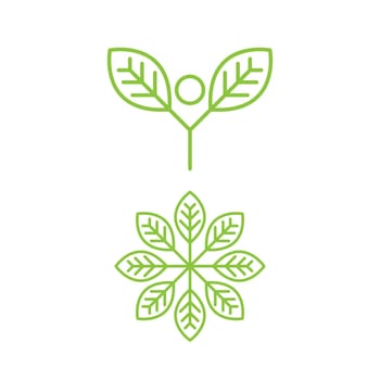 Vegan element Vector icon design illustration Template