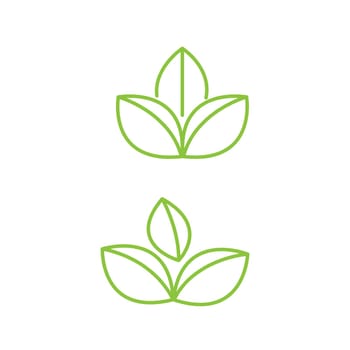 Vegan element Vector icon design illustration Template