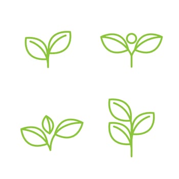 Vegan element Vector icon design illustration Template