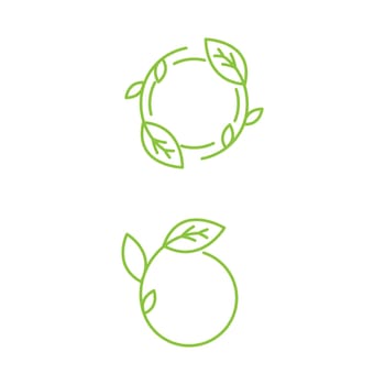 Vegan element Vector icon design illustration Template
