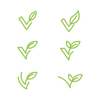 Vegan element Vector icon design illustration Template