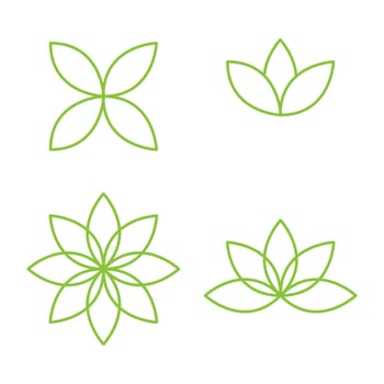 beauty lotus flower vector icon design template