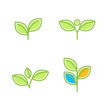Vegan element Vector icon design illustration Template