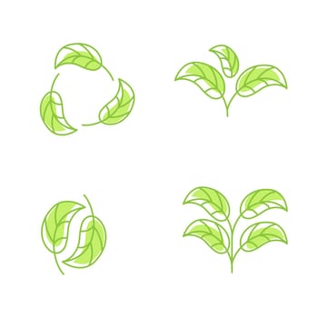 Vegan element Vector icon design illustration Template