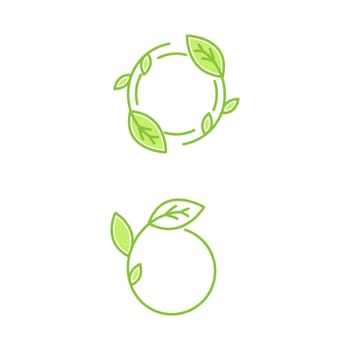 Vegan element Vector icon design illustration Template
