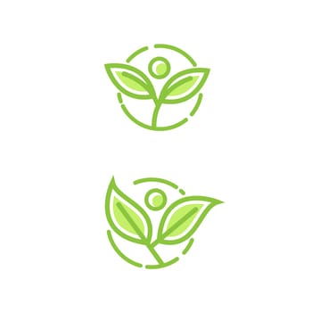 Vegan element Vector icon design illustration Template