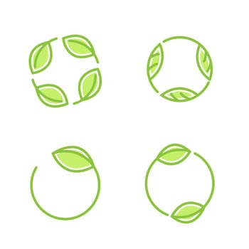 Vegan element Vector icon design illustration Template