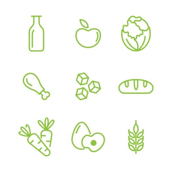 Vegan element Vector icon design illustration Template