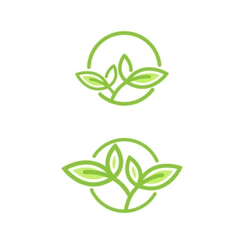 Vegan element Vector icon design illustration Template