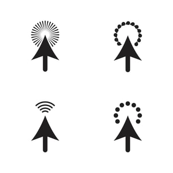 Arrow click loading Vector icon design illustration Template