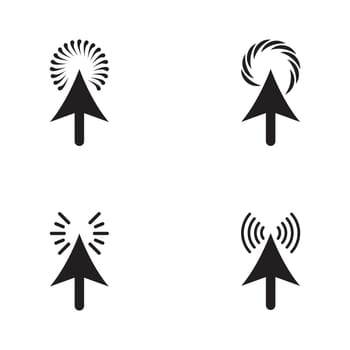 Arrow click loading Vector icon design illustration Template