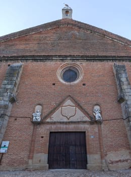 Church of Our Lady of the Assumption at Galisteo, beautiful walled town from Alagon Valley, Extremadura, Spain
