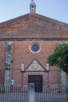 Church of Our Lady of the Assumption at Galisteo, beautiful walled town from Alagon Valley, Extremadura, Spain