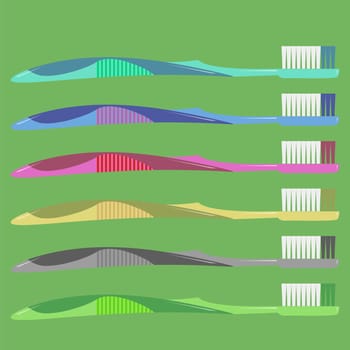 Plastic Toothbrush Dental Symbol. Oral Care. Mouth Cleaning Tool.