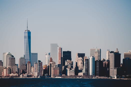 Panoramic view of Lower Manhattan, New York City, USA.