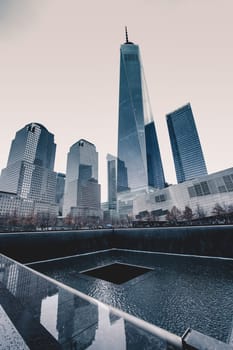 WTC Memorial Plaza, National September 11 Memorial, Manhattan, New York, United States of America.