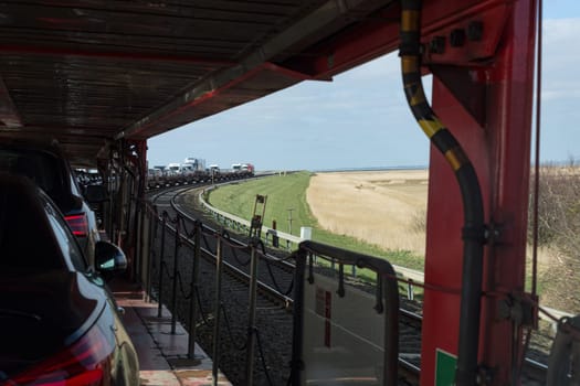 The car train to westerland on sylt