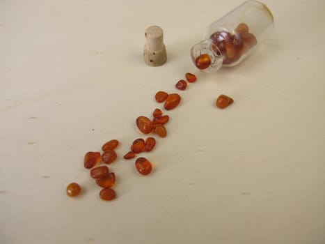 Honey yellow polished amber stones, natural amber from the Baltic Sea