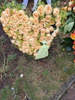 Heart shaped flower arrangement for funeral, Valentine's Day or wedding