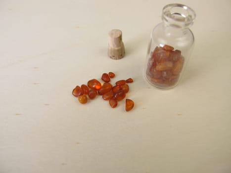 Honey yellow polished amber stones, natural amber from the Baltic Sea