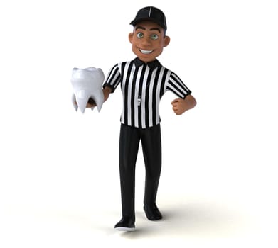 Fun 3D Illustration of an american Referee