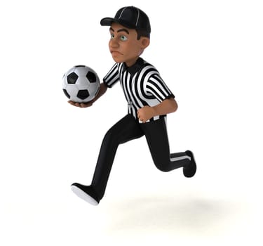Fun 3D Illustration of an american Referee