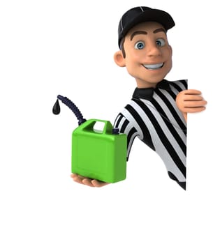 Fun 3D Illustration of an american Referee