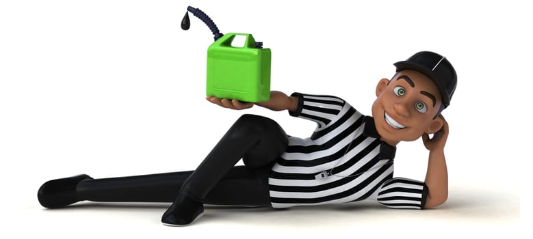 Fun 3D Illustration of an american Referee