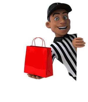 Fun 3D Illustration of an american Referee