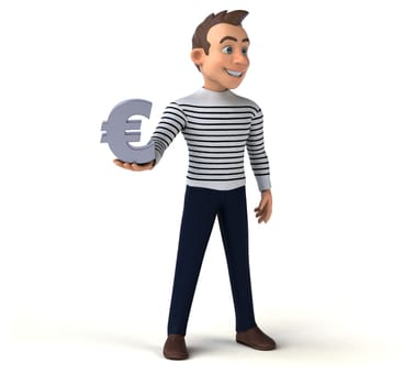 Fun 3D cartoon casual character